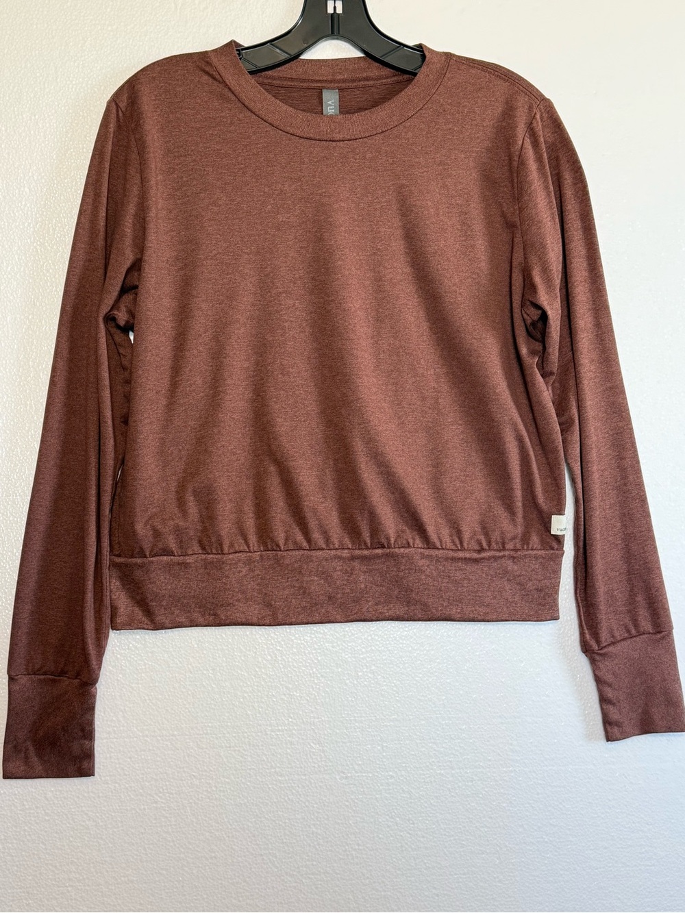 Vuori Daydream Crew Long Sleeve Shirt Size M Brown Heather VW133 - Picture 3 of 12
